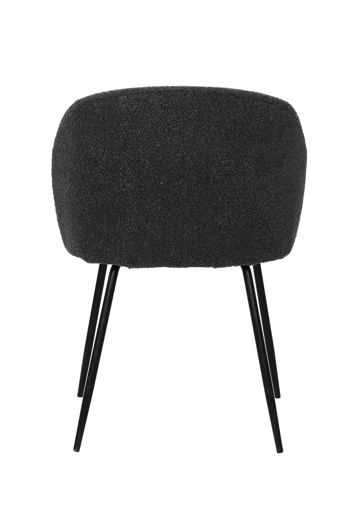 STUHL-SET Schwarz 2-teilig - Schwarz, MODERN, Textil/Metall (60/78/48cm) - MID.YOU