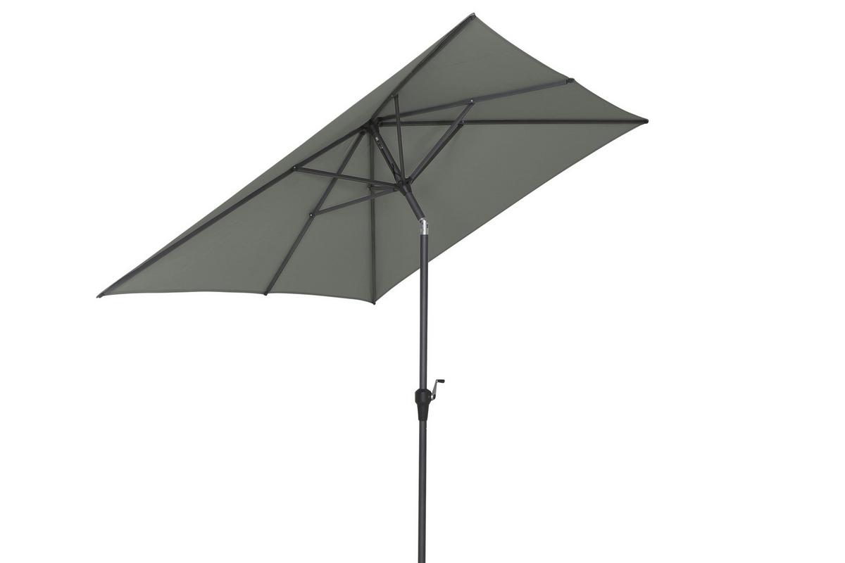 Sonnenschirm BxHxT 250x238x200 cm Anthrazit/Olivgrün - Anthrazit/Olivgrün, KONVENTIONELL, Textil/Metall (250/200cm) - Siena Garden