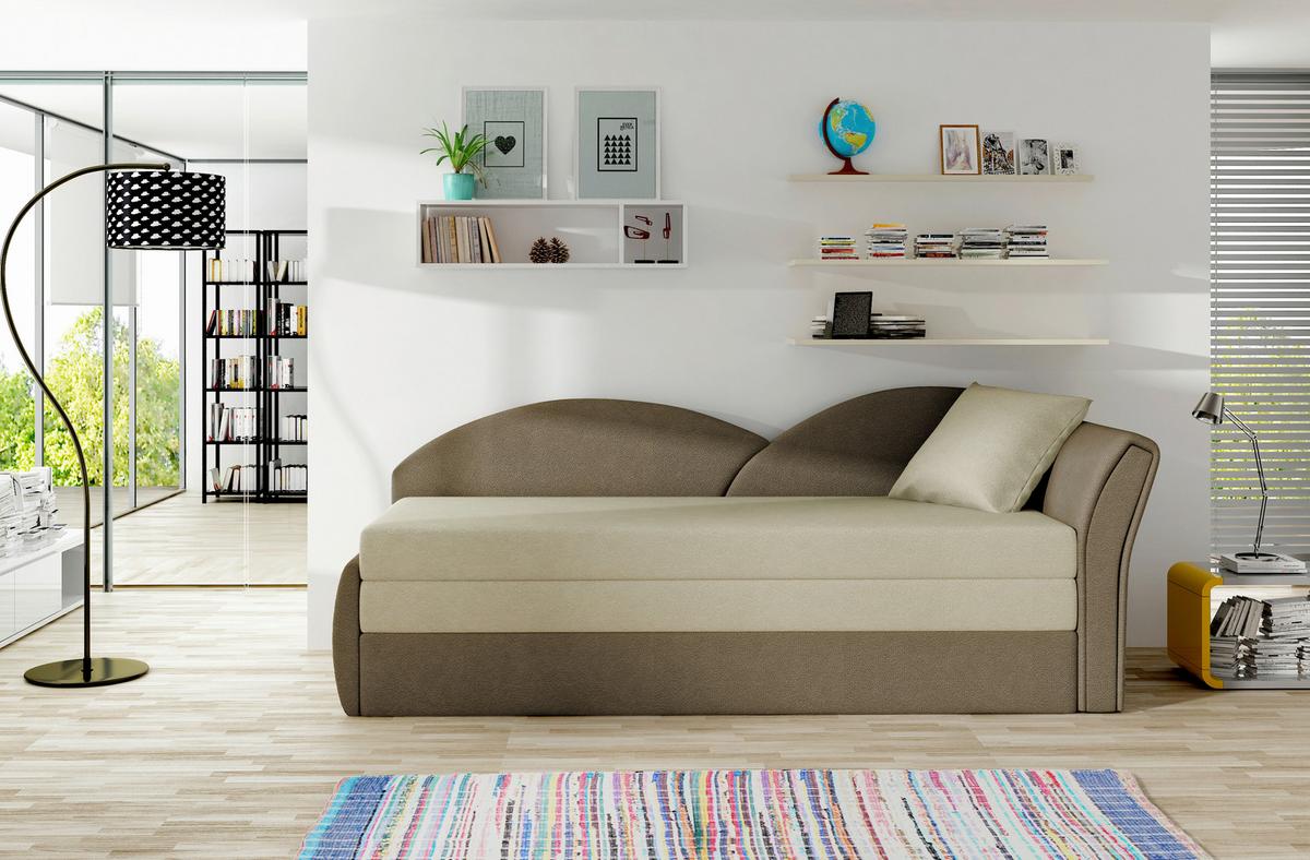 Récamiere Braun, Beige, S: 218x80 Cm - Beige/Erlefarben, Design, Textil (218/80cm) - MID.YOU