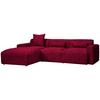 Ecksofa Pearl - Rot/Schwarz, Design, Textil (196/303cm) - Livetastic
