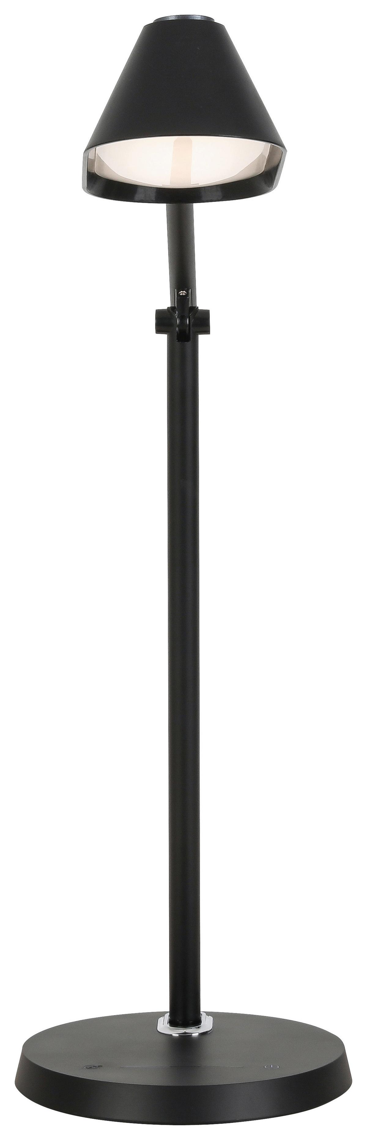 Schreibtischleuchte Christa - Chromfarben/Schwarz, Design, Kunststoff/Metall (46/46/18-79cm) - James Wood