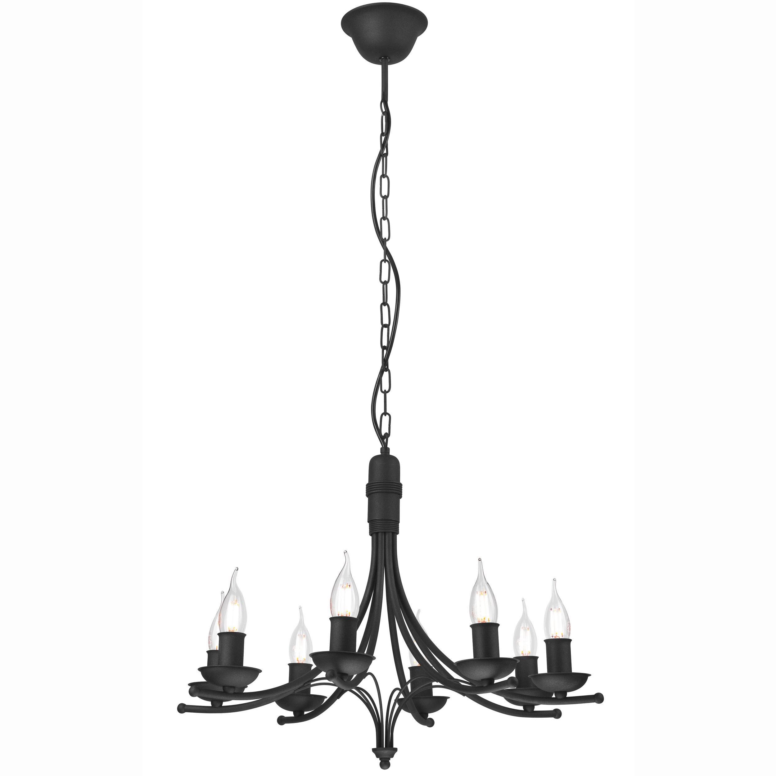 Pendelleuchte 44125_lucy_black - Schwarz Hochglanz, KONVENTIONELL, Metall (58/100cm)