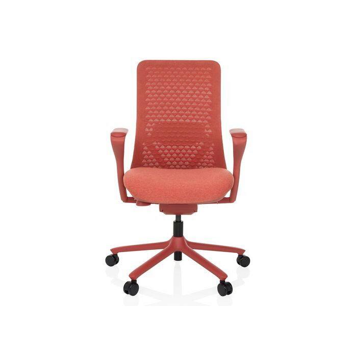 Drehstuhl Vervio Rot B: 63 cm - Rot, MODERN, Kunststoff/Textil (63/102 - 111/67cm) - MID.YOU