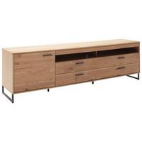 TV-Element Portland B: 224 cm Eiche Dekor - Eichefarben/Schwarz, Design, Holz/Holzwerkstoff (224/67/50cm) - Livetastic