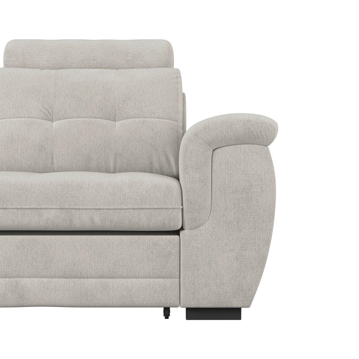 Ecksofa mit Schlaffunktion Falco new Beige 183x251 cm - Beige/Schwarz, KONVENTIONELL, Textil (183/251cm) - Ondega