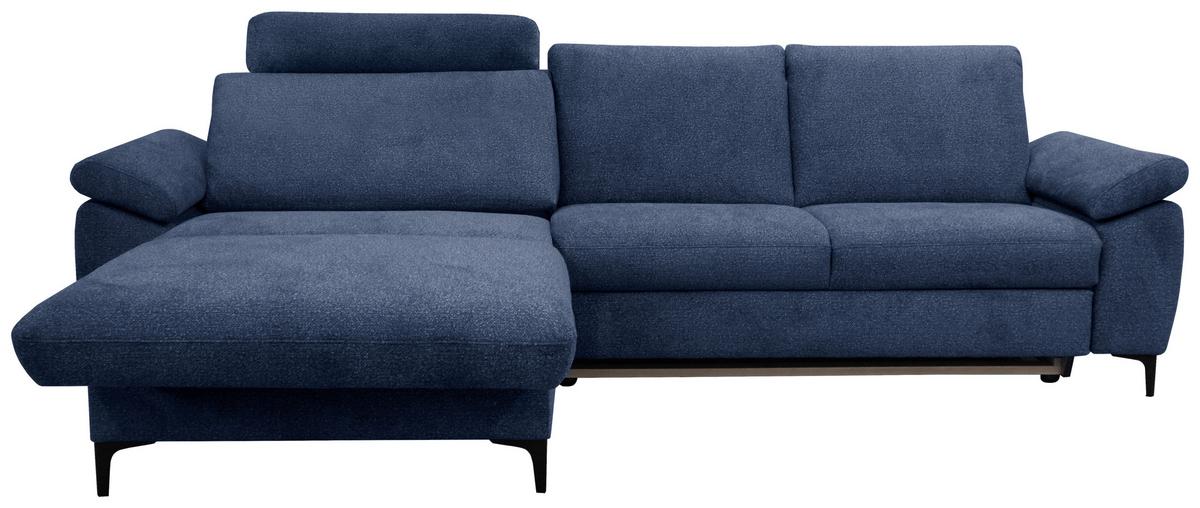 SEDACÍ SESTAVA BADEN - modrá/černá, Design, kov/textil (168/291cm)