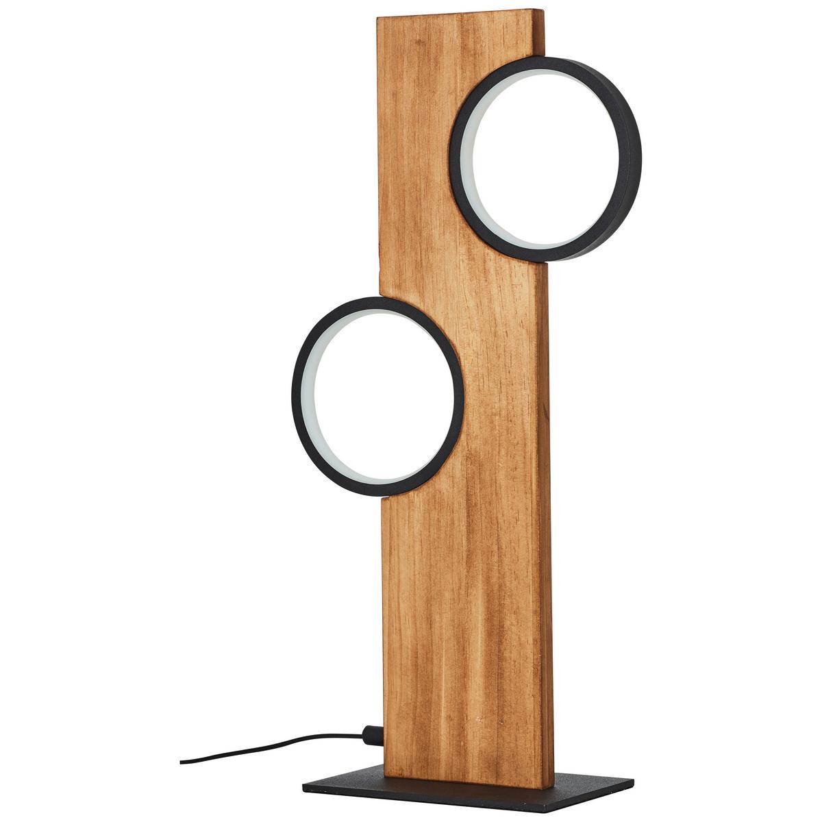 LED-Tischleuchte G99934/76 Cheesy - Hellbraun/Schwarz, Natur, Holz/Metall (50,4/25/12cm) - Brilliant