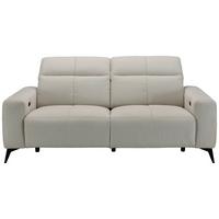 Sofa Chicago Chenille beige, B: 206cm - Beige/Schwarz, MODERN, Holz/Kunststoff (206/78/107cm)