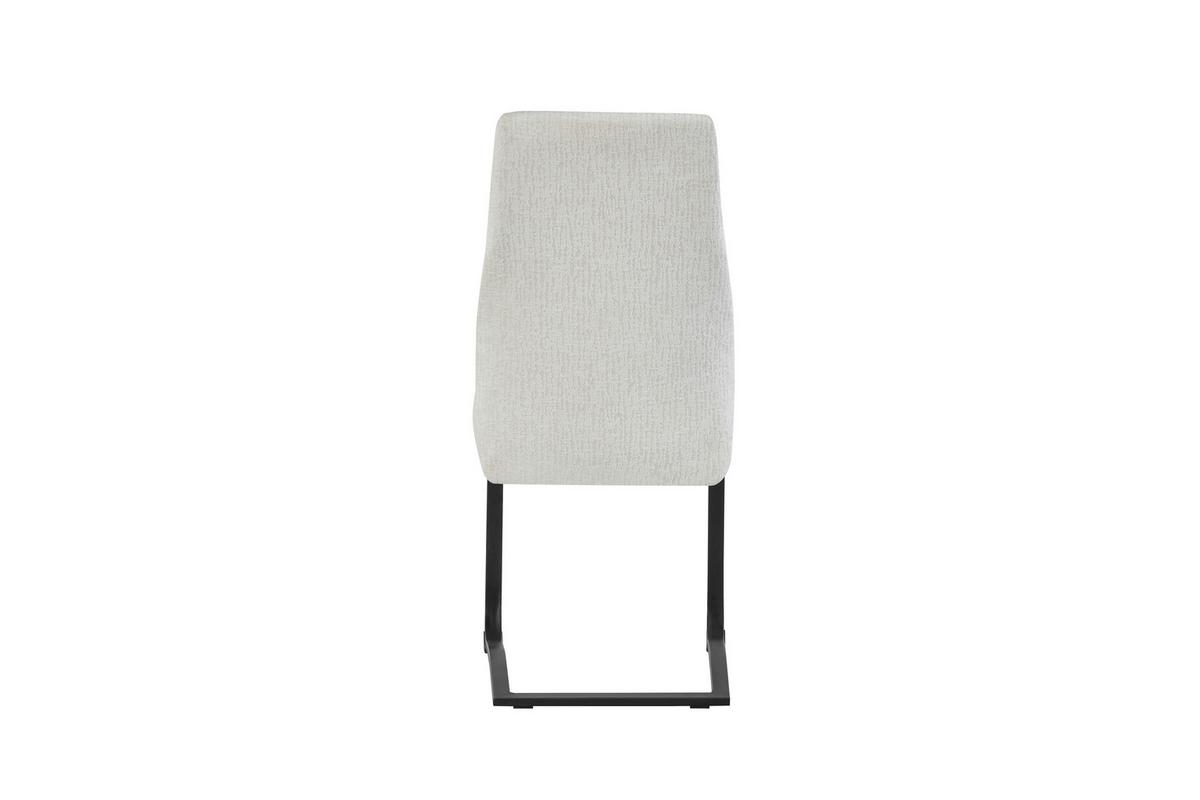 Schwingstuhl-Set Tina Creme B: 43 cm - Creme/Schwarz, MODERN, Textil/Metall (43/98/59cm) - MID.YOU