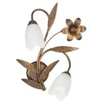 Wandleuchte 4240/Ap2 - Bronzefarben, KONVENTIONELL, Glas/Metall (35/19/47cm)