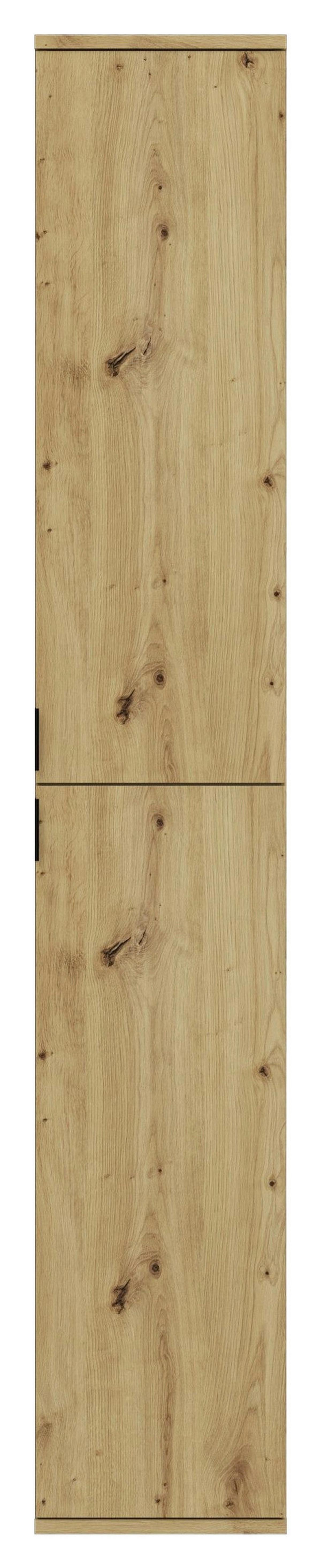 Garderobenschrank Projekt X Eiche Artisan B: 121 cm - KONVENTIONELL, Glas/Holzwerkstoff (121/193/34cm) - MID.YOU