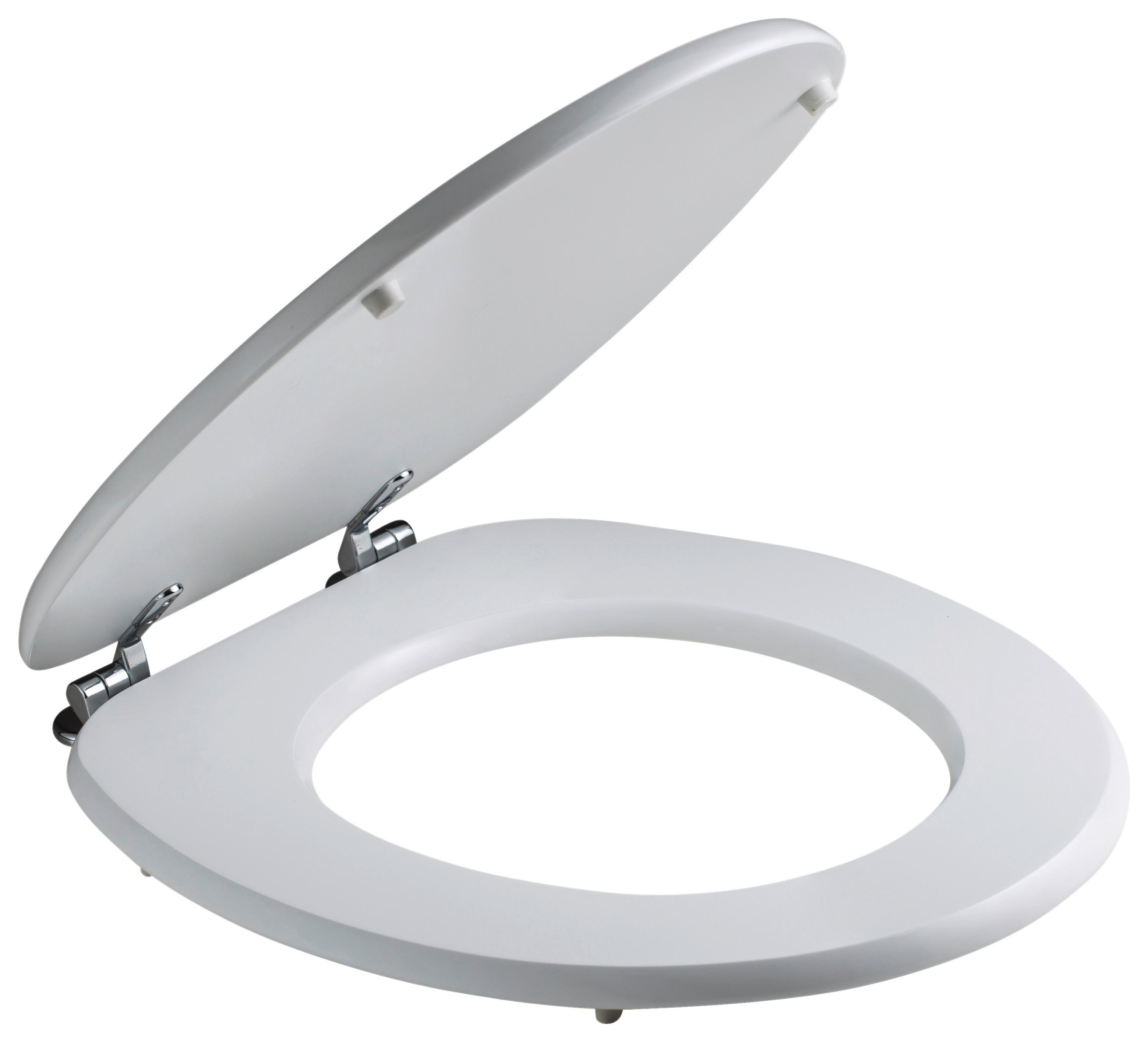 Wc-ülőke Fehér Mdf - fehér, Romantik / Landhaus, faalapú anyag/fém (37/5/44cm)