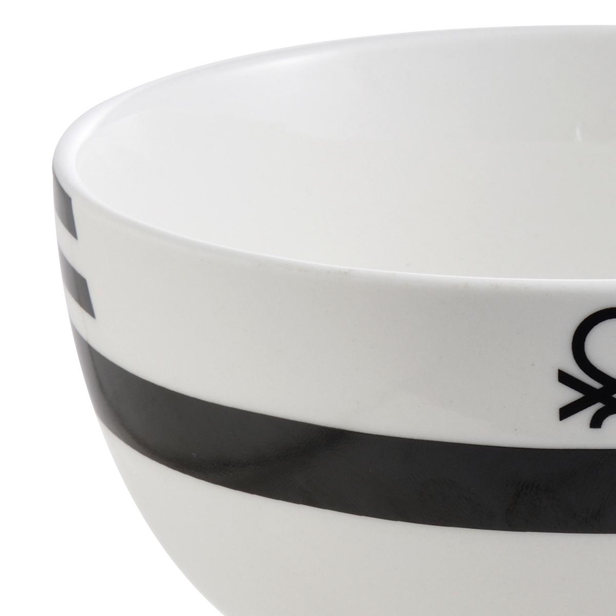 Müslischalen-Set Black & White 4-teilig - Schwarz/Weiß, Basics, Keramik (15/14,7/19,2cm) - Benetton