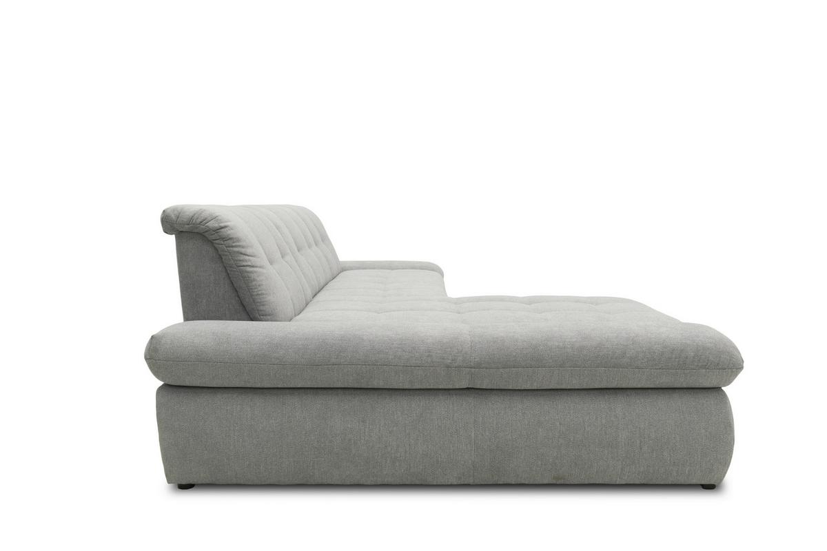 Ecksofa mit Schlaffunktion Moric Grau Mikrofaser - Chromfarben/Grau, KONVENTIONELL, Textil (172/300cm) - MID.YOU