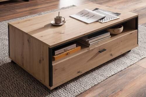 Couchtisch Buenos Aires Anthrazit/Eichefarben - Eichefarben/Anthrazit, Design, Holzwerkstoff/Kunststoff (115/46/70cm) - MID.YOU