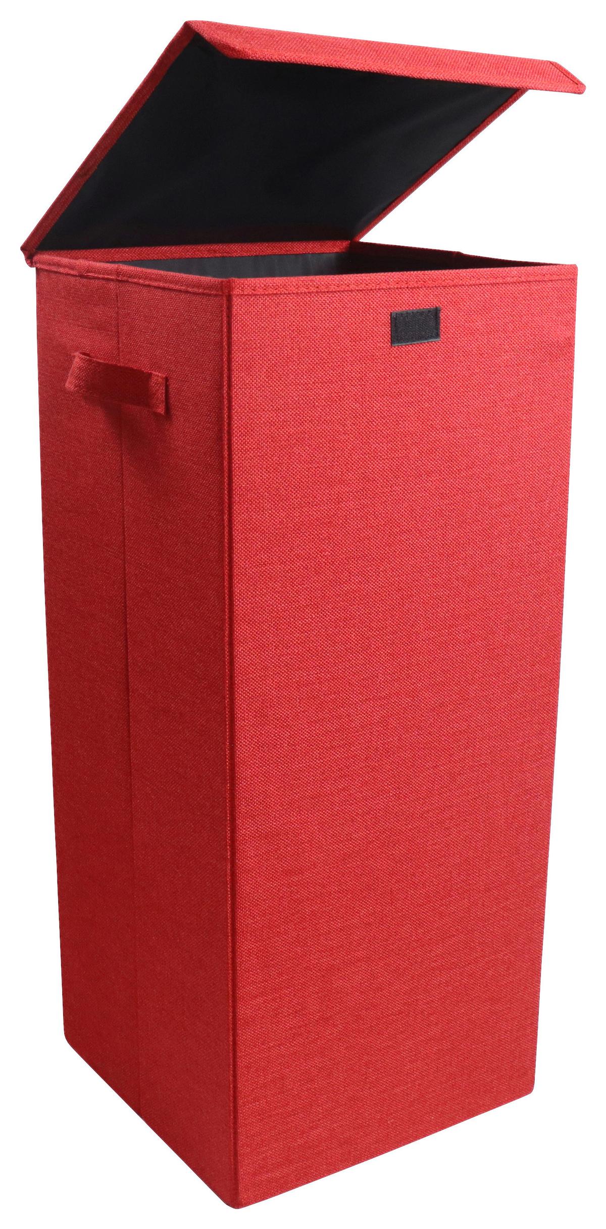 Wäschekorb Dreso Rot B: 30 cm - Rot, MODERN, Textil (30/70/30cm) - MID.YOU