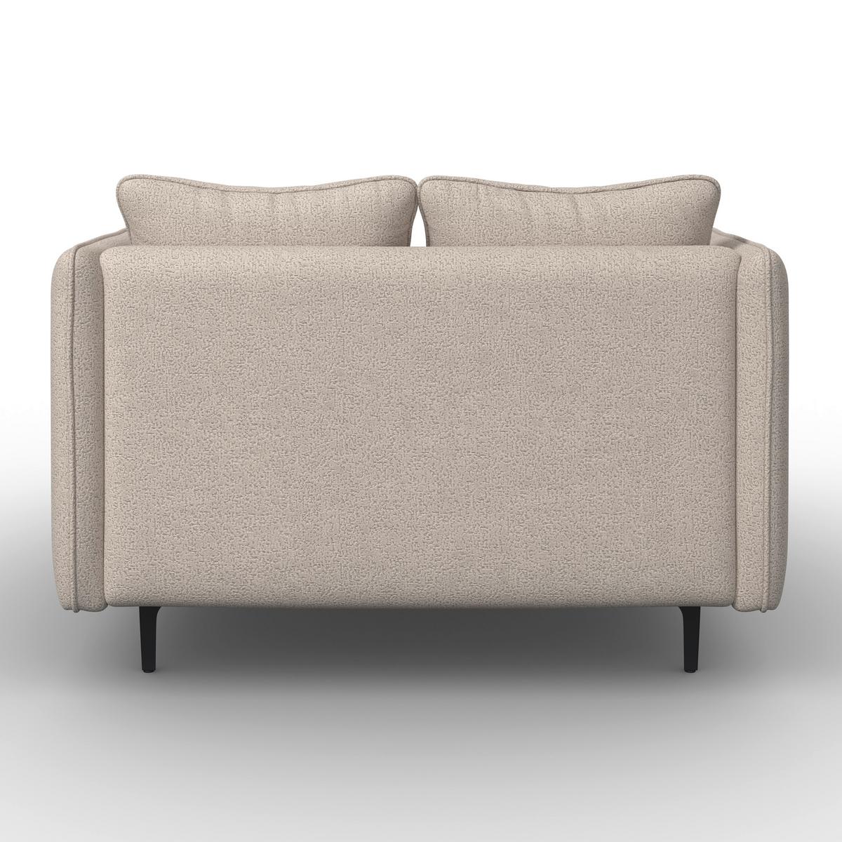 Relaxačné ležadlo SANDY, sivobéžová ženilka, max.140 kg - čierna/sivobéžová, Modern, kov/drevo (120/74/160cm) - Bessagi Home