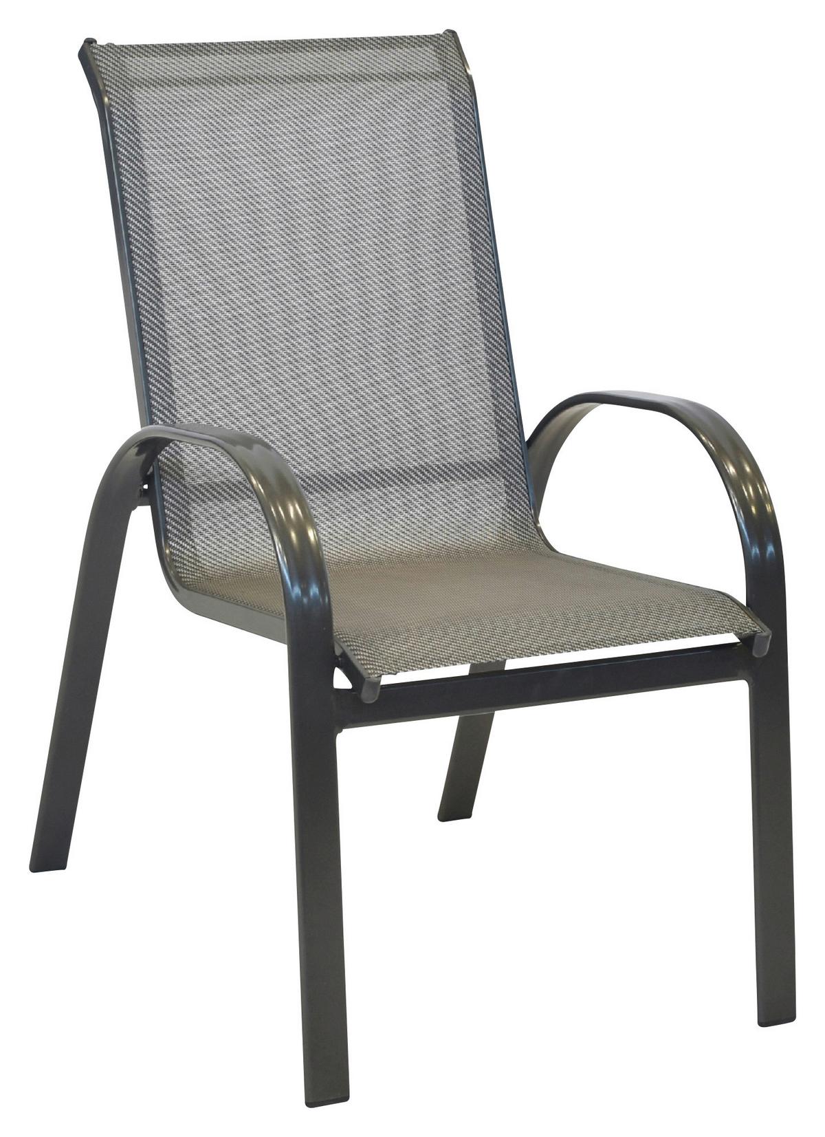 Gartensessel Stapelbar Amalfi Aluminium - Braun, MODERN, Kunststoff/Metall (56/97/76cm) - Gardenson