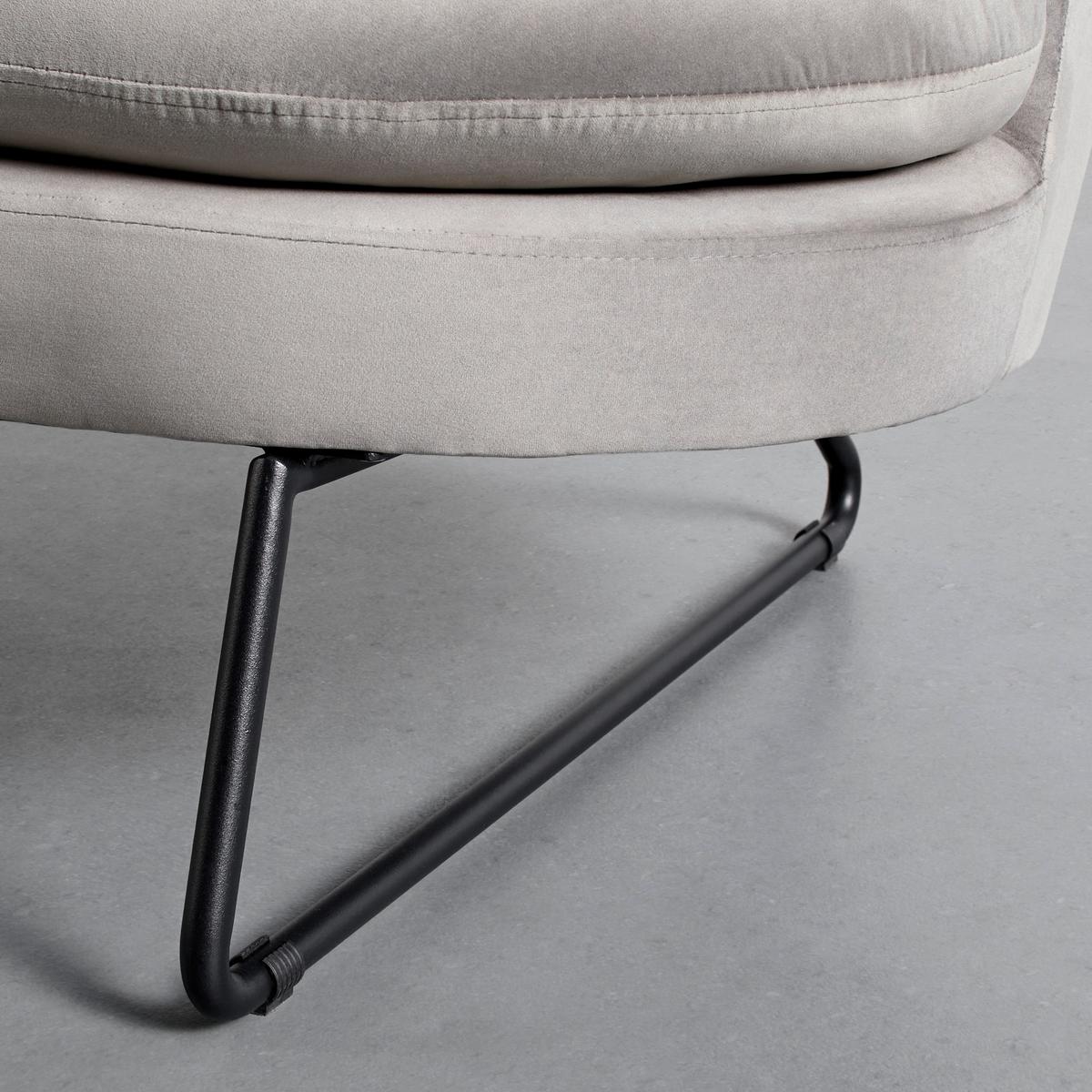 Dvoumístná pohovka LUIGI, světle šedý zamat - černá/světle šedá, Moderní, kov/dřevo (146/85/82cm) - Bessagi Home