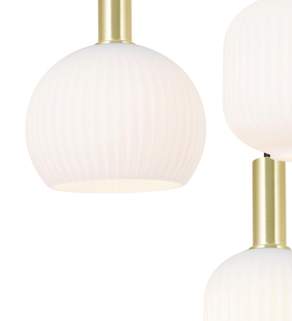 Hängeleuchte Scher - Schwarz/Weiß, MODERN, Glas/Metall (95/39/120cm)