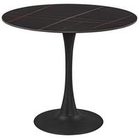 Jedálenský stôl PANTHER  90 - čierna, Modern, kov/keramika (90/76cm) - Mömax