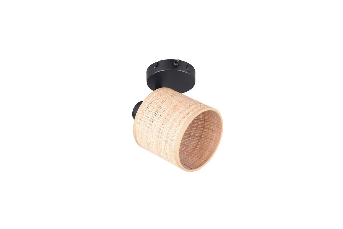 STRAHLER Naturfarben Schwarz B: 22,5 cm - Schwarz/Naturfarben, Natur, Textil/Metall (10/22,5/17,6cm)