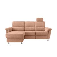 Ecksofa mit Stauraum Parole Koralle Chenille - Chromfarben/Koralle, MODERN, Textil (165/231cm) - Livetastic