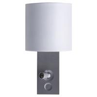Led-wandleuchte Kinkiet Rund Modern - Alufarben/Weiß, MODERN, Kunststoff (8/15/9,5cm)