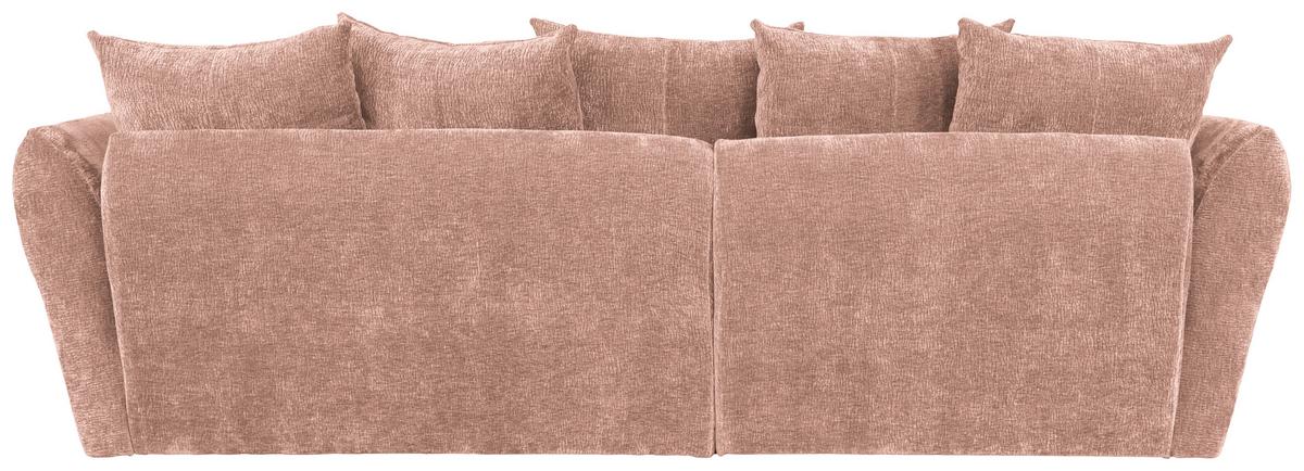 Univerzálna sedačka CAMMELLIO, ružová ženilka, 7 vankúšov - čierna/ružová, Modern, textil (296/75-95/189cm) - Mömax