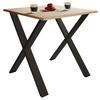 Esstisch Xona 80x50 Cm Schwarz/sonoma Eiche Dekor - Schwarz/Sonoma Eiche, Basics, Holzwerkstoff/Metall (80/50/76cm) - MID.YOU