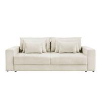 Megasofa Mega Chenille beige, B: 255cm - Beige/Schwarz, Trend, Textil (255/94/126cm) - Luca Bessoni