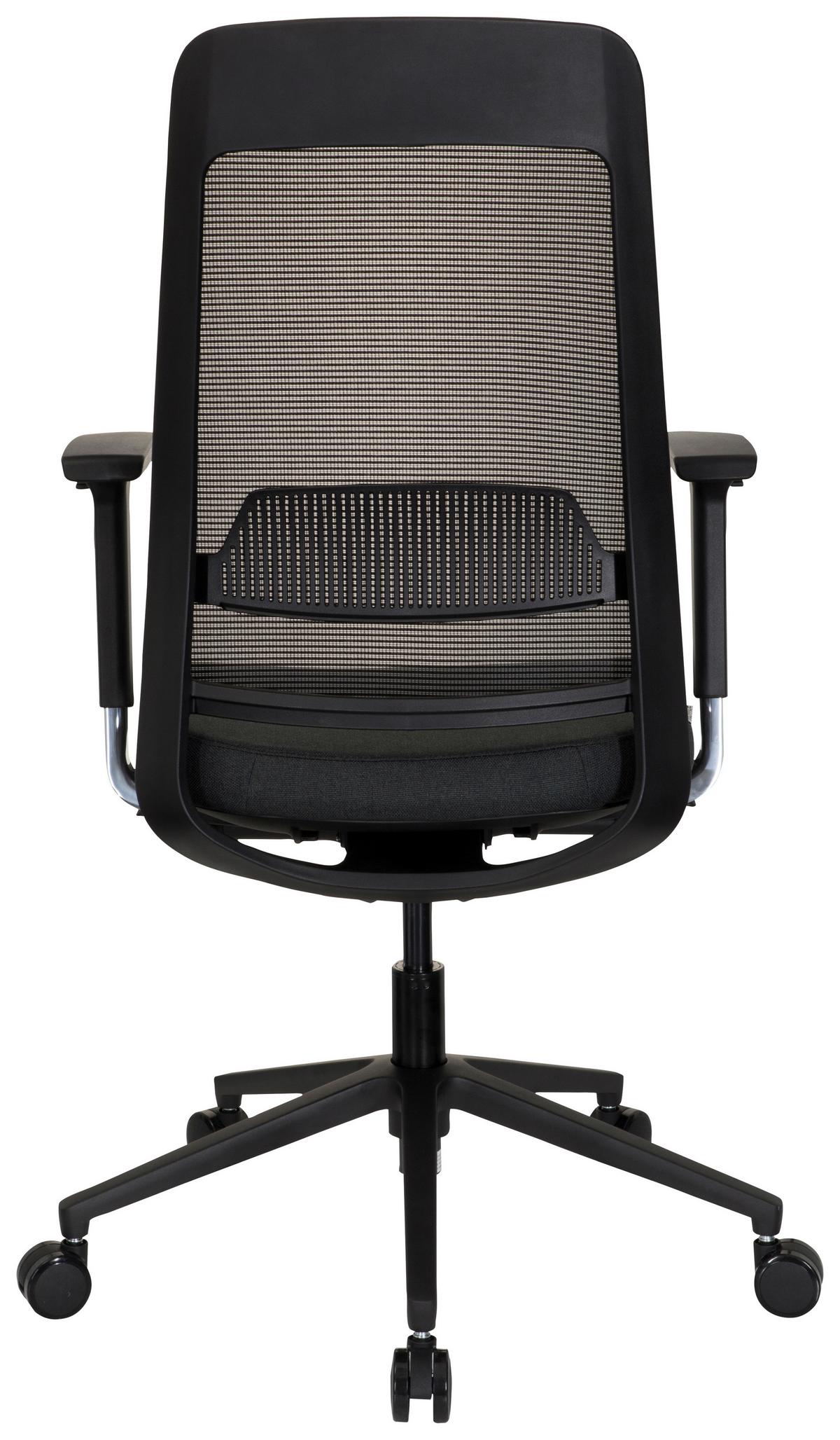 Drehstuhl Chiaro T1 Black Schwarz - Schwarz, MODERN, Kunststoff/Textil (68/117/60cm) - MID.YOU