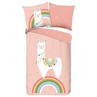 Jugendbettwäsche Lama Multicolor 135x200 cm - Multicolor, Design, Textil (135/200cm)