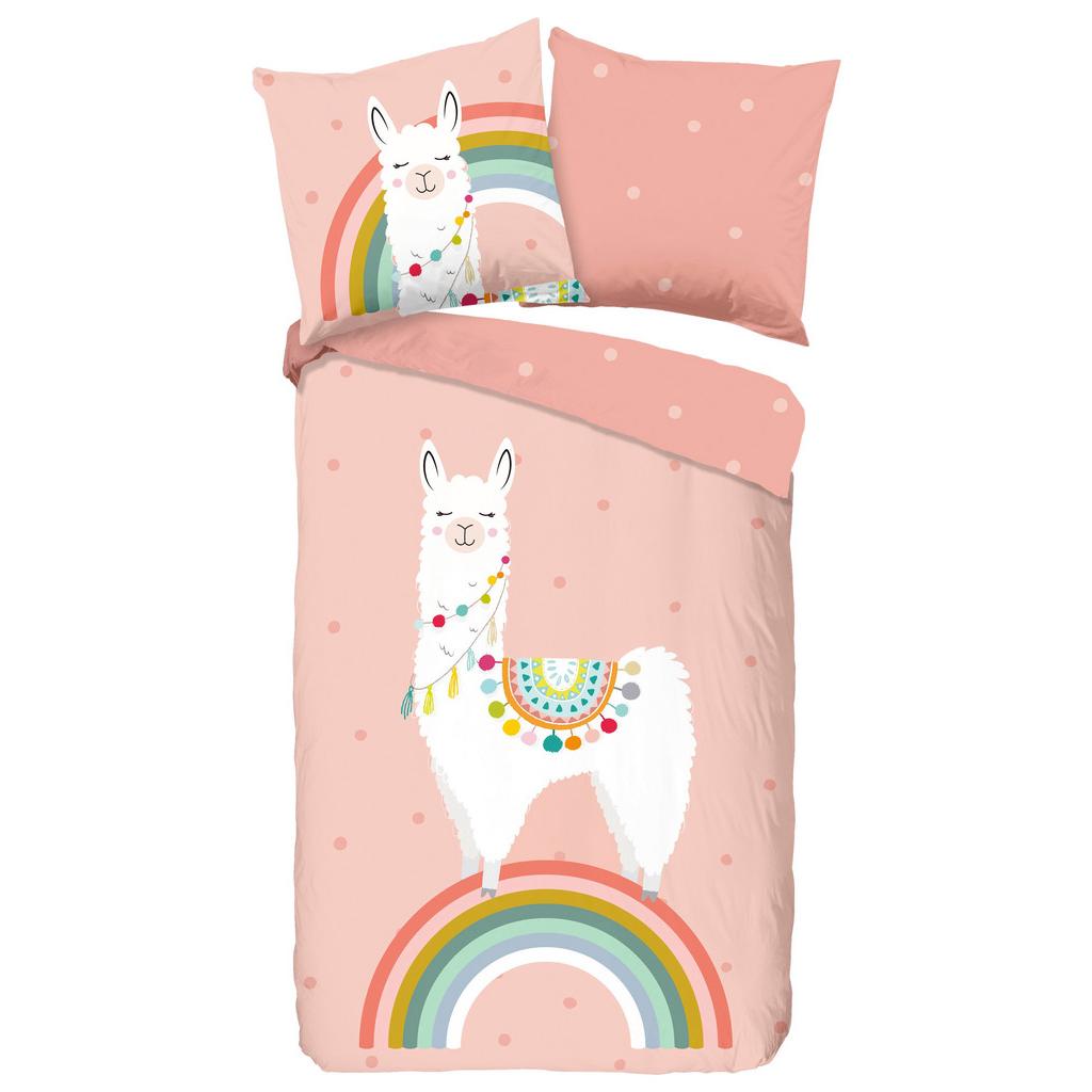 Jugendbettwäsche Lama Multicolor 135x200 Cm