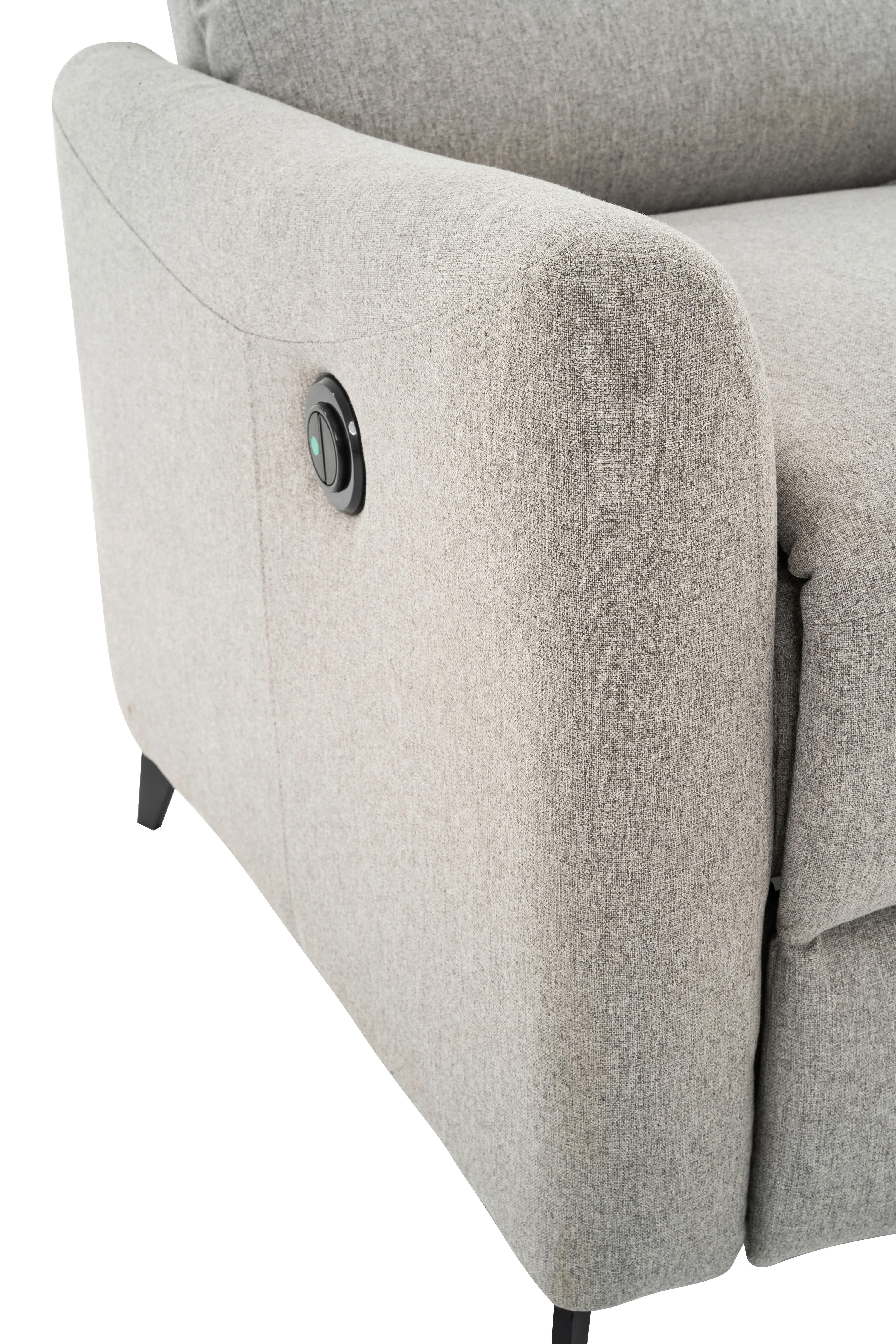Relaxsessel Solace Grau/schwarz B: 72 Cm - Schwarz/Grau, Design, Textil/Metall (72/100/89cm) - Livetastic
