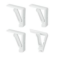 Tischtuchklammernset Madelon B/H/T: ca. 9,5/22,7/1,9 cm - Weiß, Basics, Kunststoff (9,5/22,7/1,9cm) - Metaltex