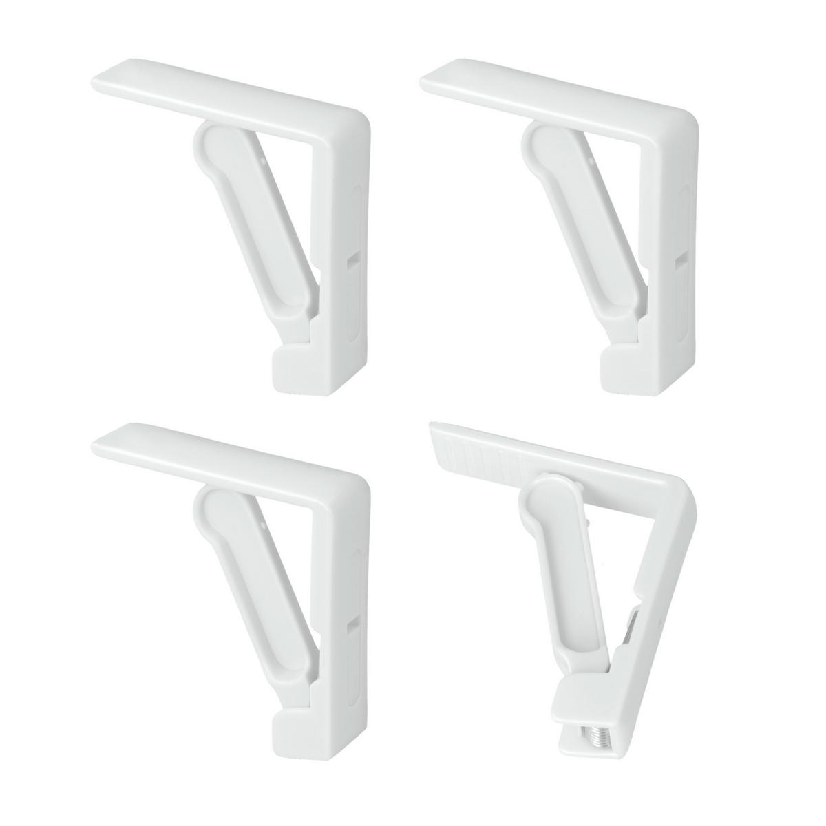 Tischtuchklammernset Madelon B/H/T: ca. 9,5/22,7/1,9 cm - Weiß, Basics, Kunststoff (9,5/22,7/1,9cm) - Metaltex