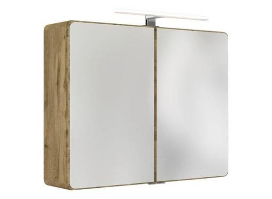 Spiegelschrank Faro B: 80 cm Eiche Dekor - Eichefarben, Basics, Glas/Holzwerkstoff (80/64/20cm) - Livetastic Spiegelschrank Faro B: 80 cm Eiche Dekor - Eichefarben, Basics, Glas/Holzwerkstoff (80/64/20cm) - Livetastic
