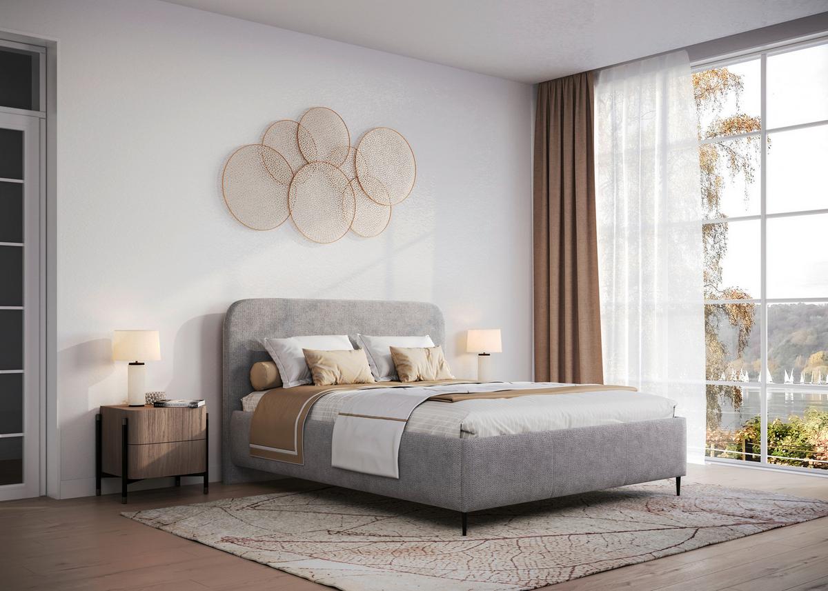 Polsterbett Bendi Ii - Graphitfarben/Schwarz, MODERN, Holz/Holzwerkstoff (160/200cm) - MID.YOU