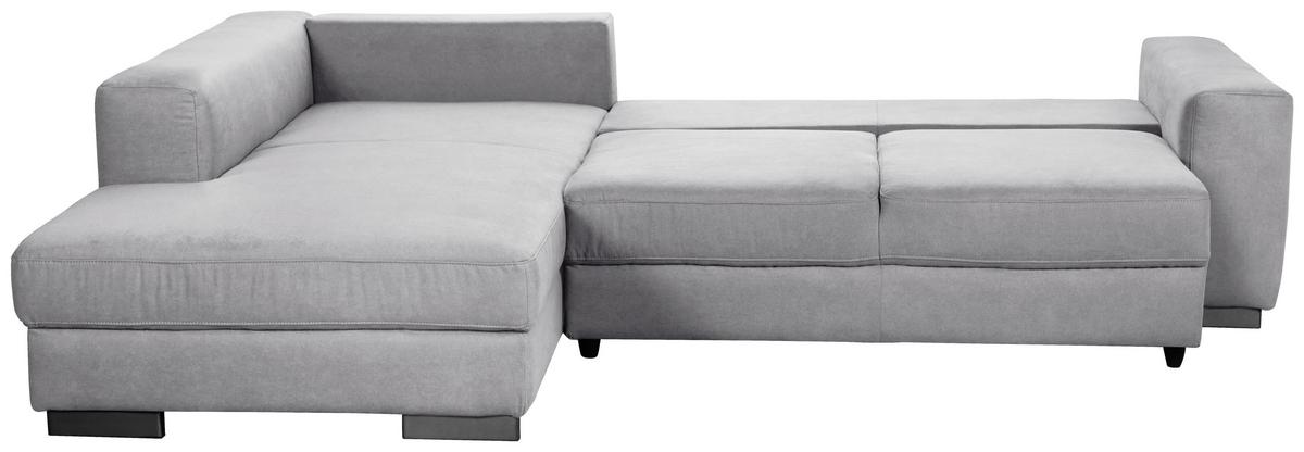 Ecksofa mit Schlaffunktion Olifant, Webstoff - Hellgrau, MODERN, Holz (203/68/283cm) - Ondega