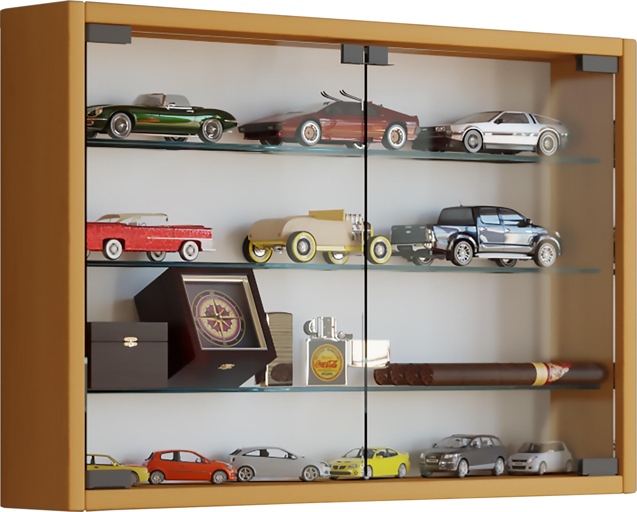 Hängevitrine Mandosa M B: 60cm Buche Dekor Mit Sicherheitsglas