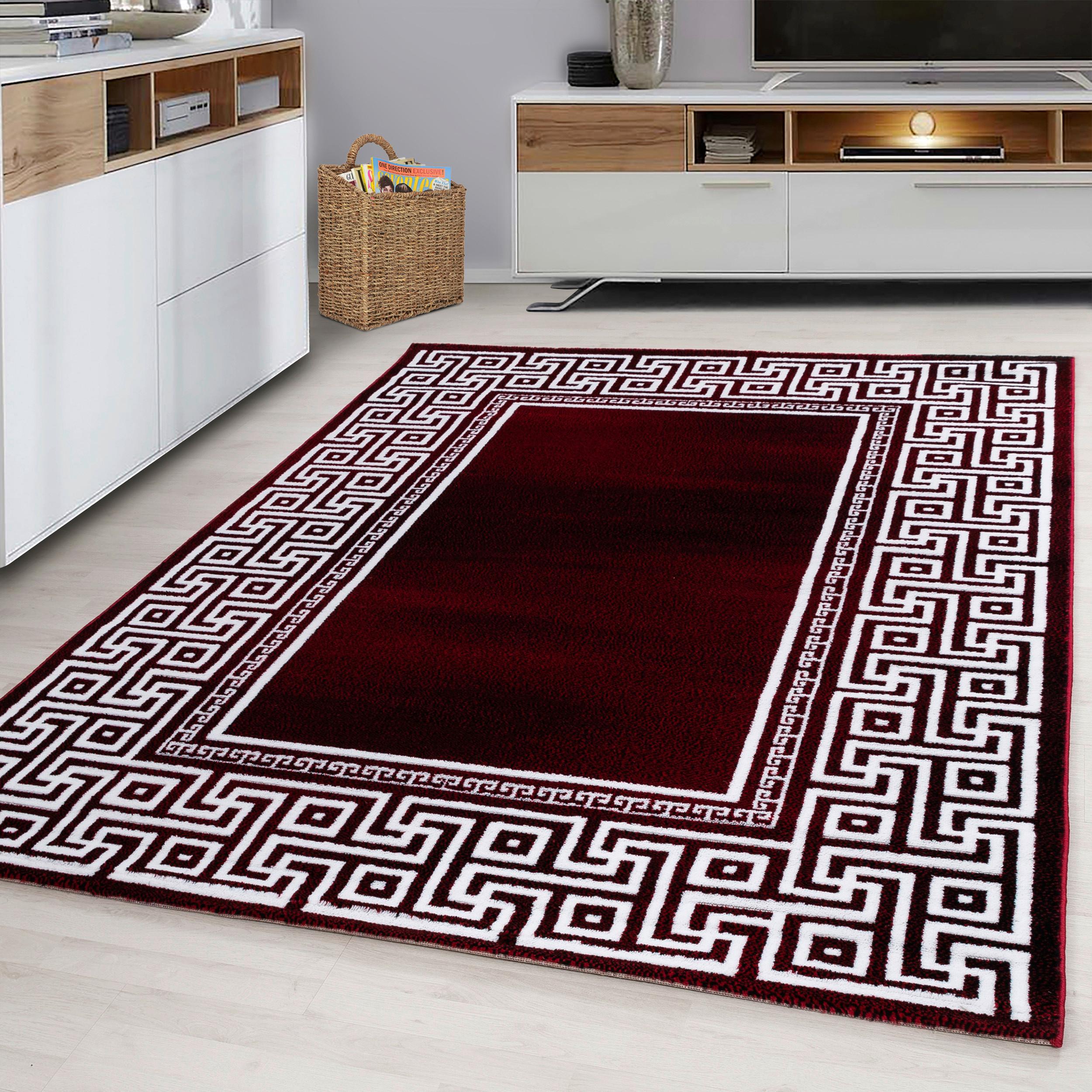 Webteppich Rot/weiß Naturfaser Parma 160x230 Cm - Rot, KONVENTIONELL, Textil (160/230cm)