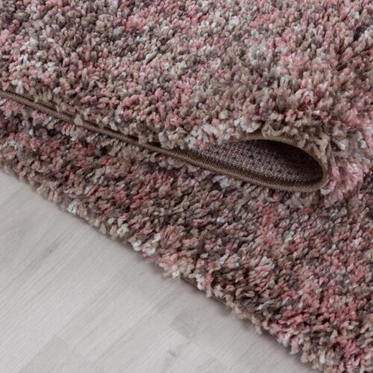 Hochflor Teppich Rosa Enjoy 140x200 cm - Rosa, KONVENTIONELL, Textil (140/200cm)