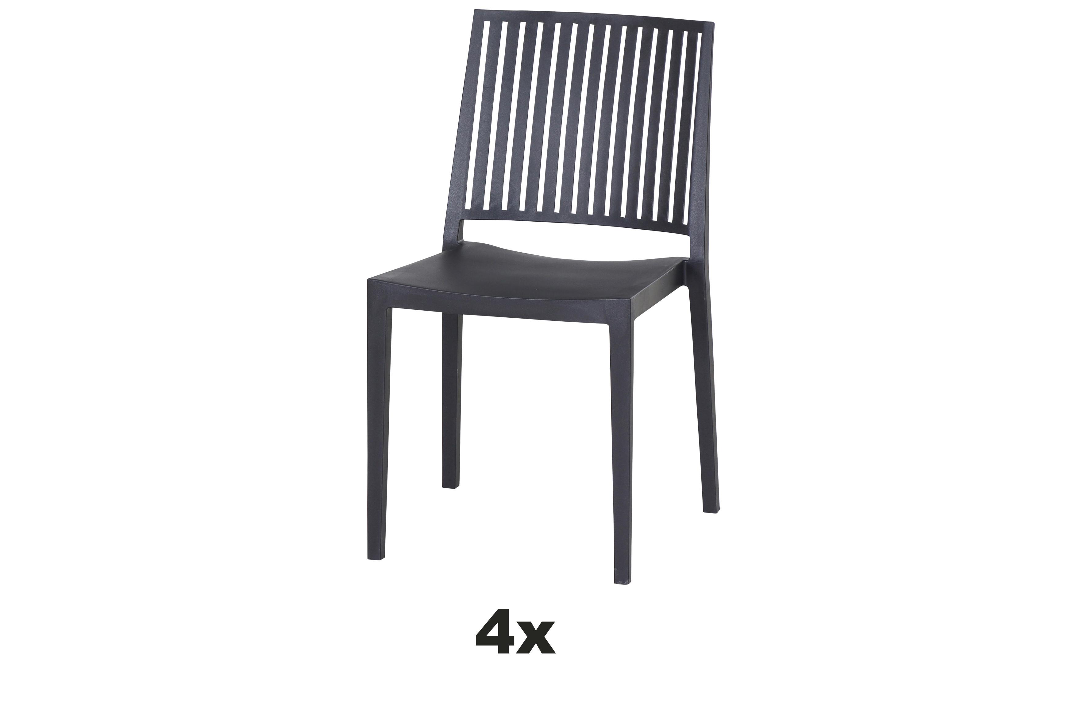 Stapelstuhl T20100 - Anthrazit, Basics, Kunststoff (57/80/56cm) - Siena Garden