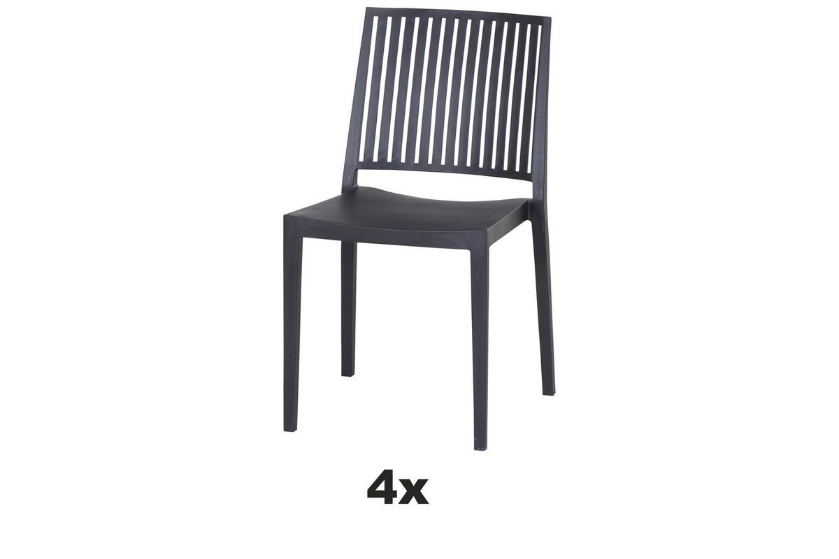 Stapelstuhl T20100 - Anthrazit, Basics, Kunststoff (57/80/56cm) - Siena Garden