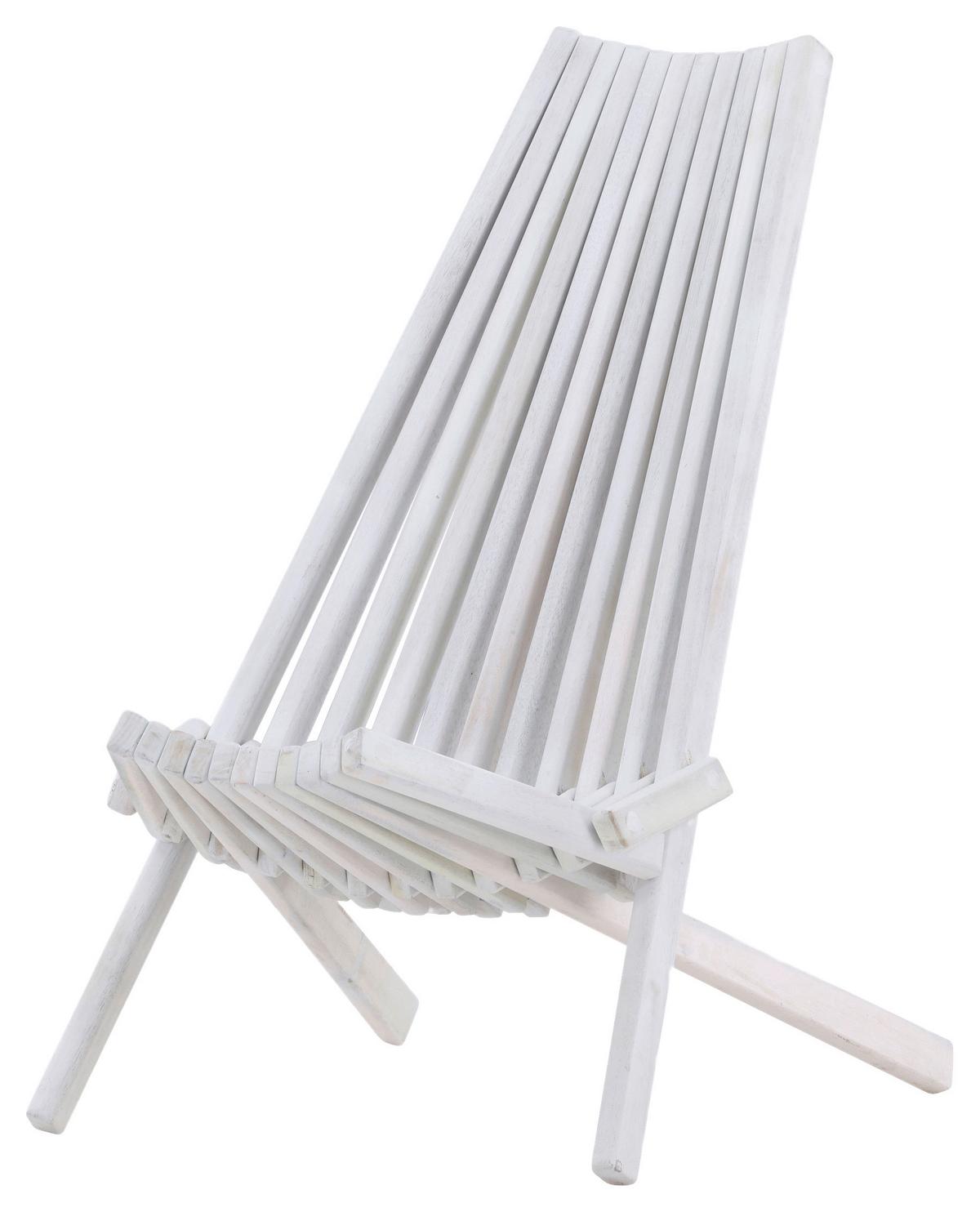Strandsessel Wetterfest Asta Holz - Weiß, KONVENTIONELL, Holz (57/79/73cm) - Gardenson