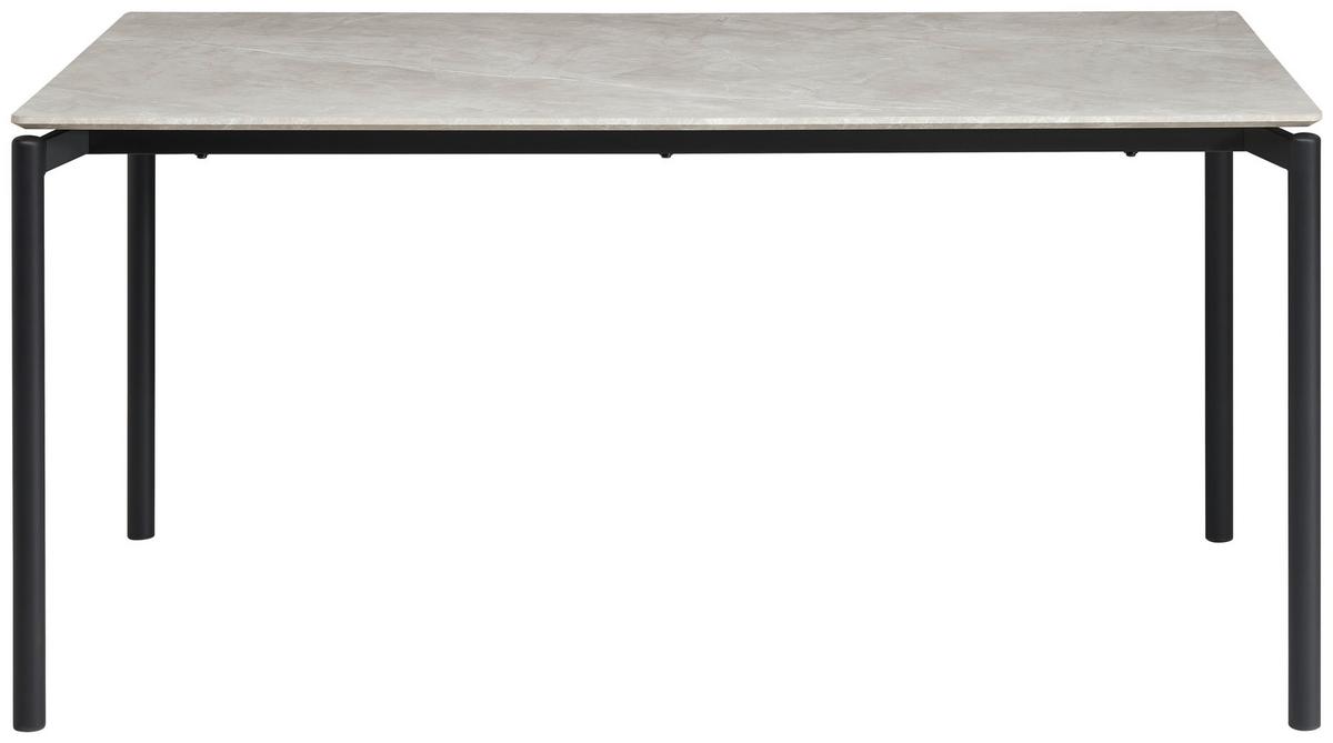 Étkezőasztal Lean - fekete/szürke, Konventionell, faalapú anyag/fém (160/90/76cm) - P & B