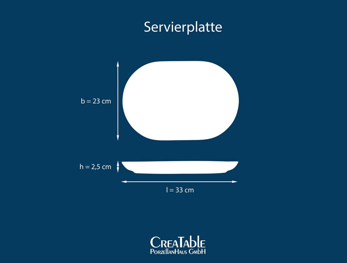 Yuki Servierplatte Blau/grün 2-Teilig - Blau/Grün, Basics, Keramik (33/23cm) - Creatable