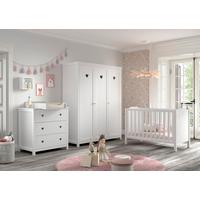 BABYZIMMER Amori Weiß 4-teilig - Weiß, MODERN, Holz/Holzwerkstoff - Vipack