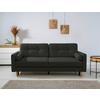 Schlafsofa Noret, Schwarz B: 222 cm - Buchefarben/Schwarz, Design, Textil (222/93/99cm) - MID.YOU